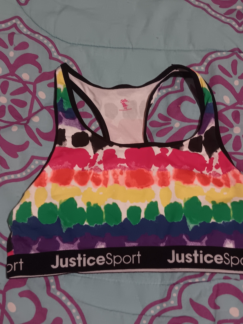 Justice  🍑 Pink Logo Active Top